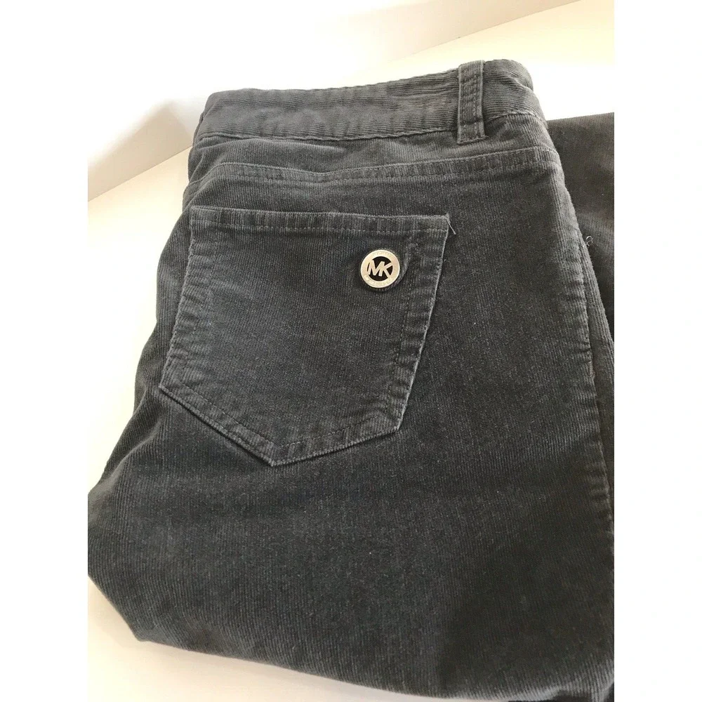 Y2K womens michael kors corduroy skinny gray pant‎ size 4
